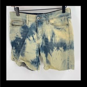 Levis‎ Perfect Waist 525 Cut Off Jean Shorts Bleach Distressed Grunge Size 6
